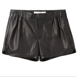 Thakoon Addition black leather shorts size 4